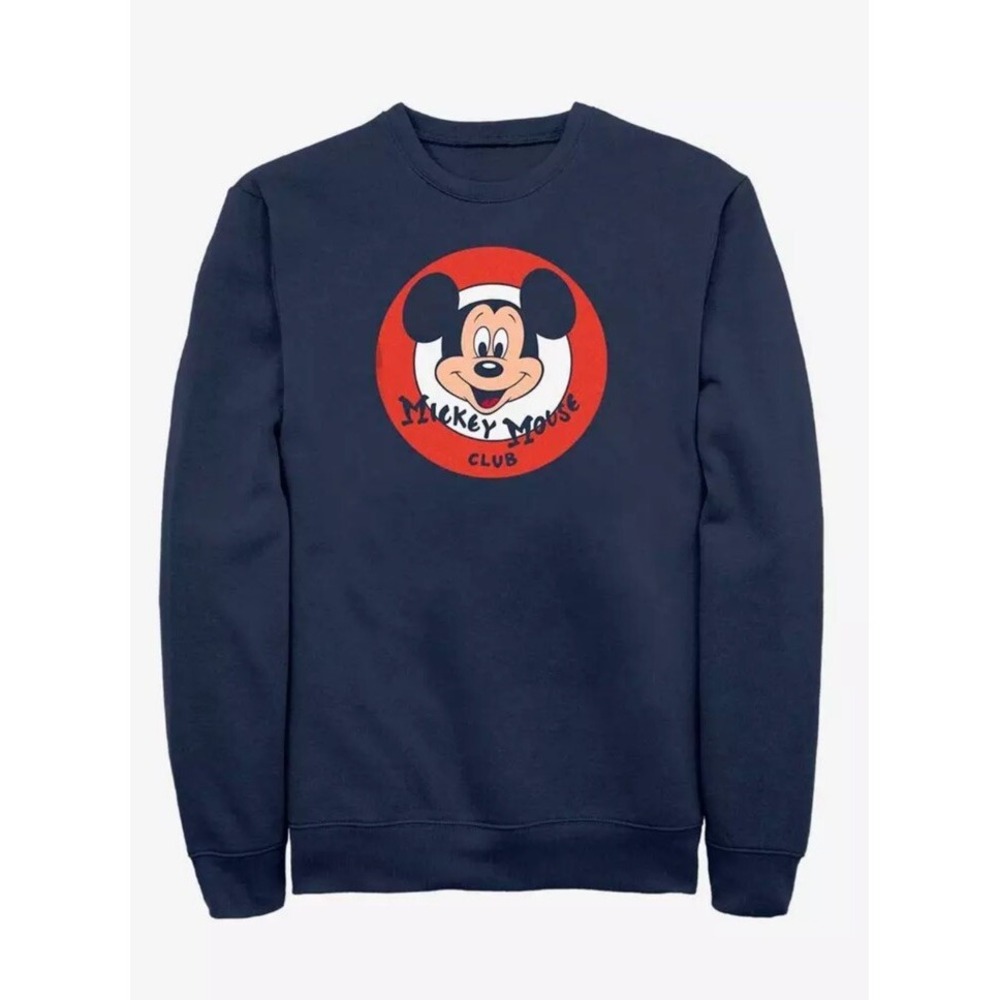 Mikey Mouse Club Retro Logo Crew neck Sweat Shirt Disney Unisex‎ Size Large